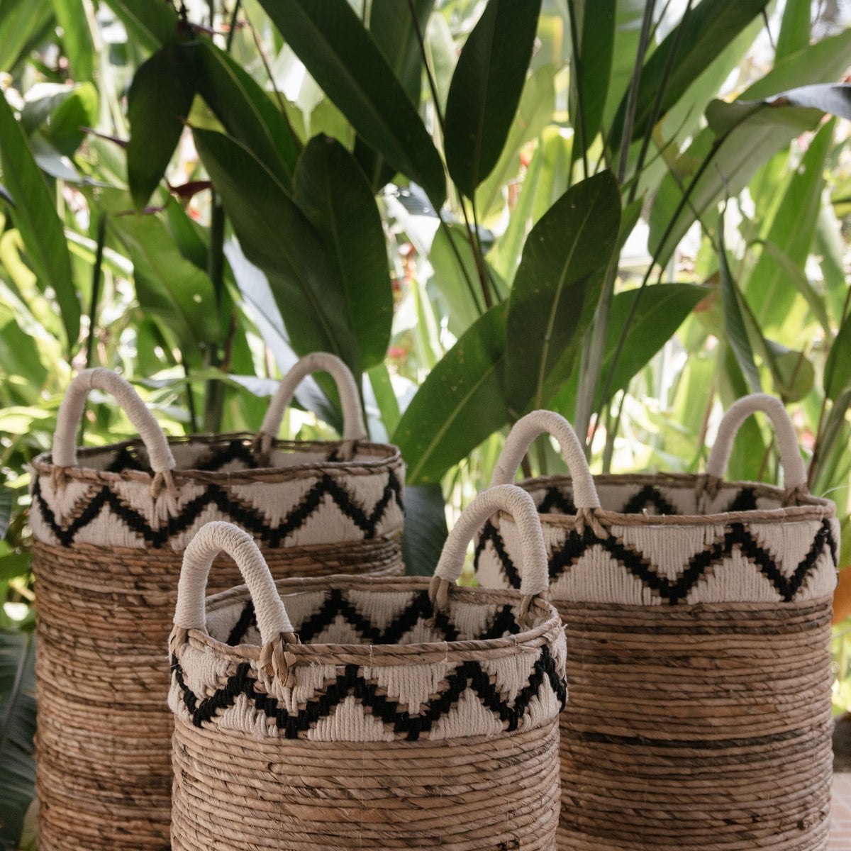 Banana Fibre Basket – Handwoven Laundry & Plant Basket, 3 Sizes