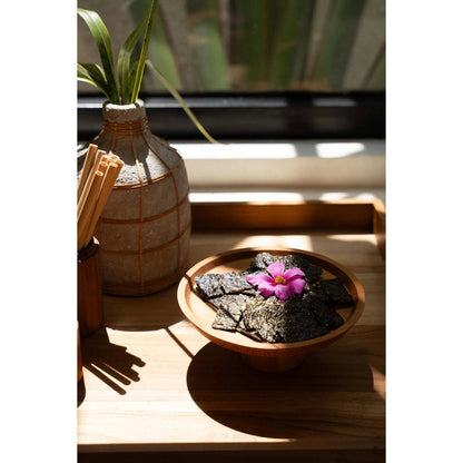Teak Root Cake Stand - Small, Natural Teak Wood Display