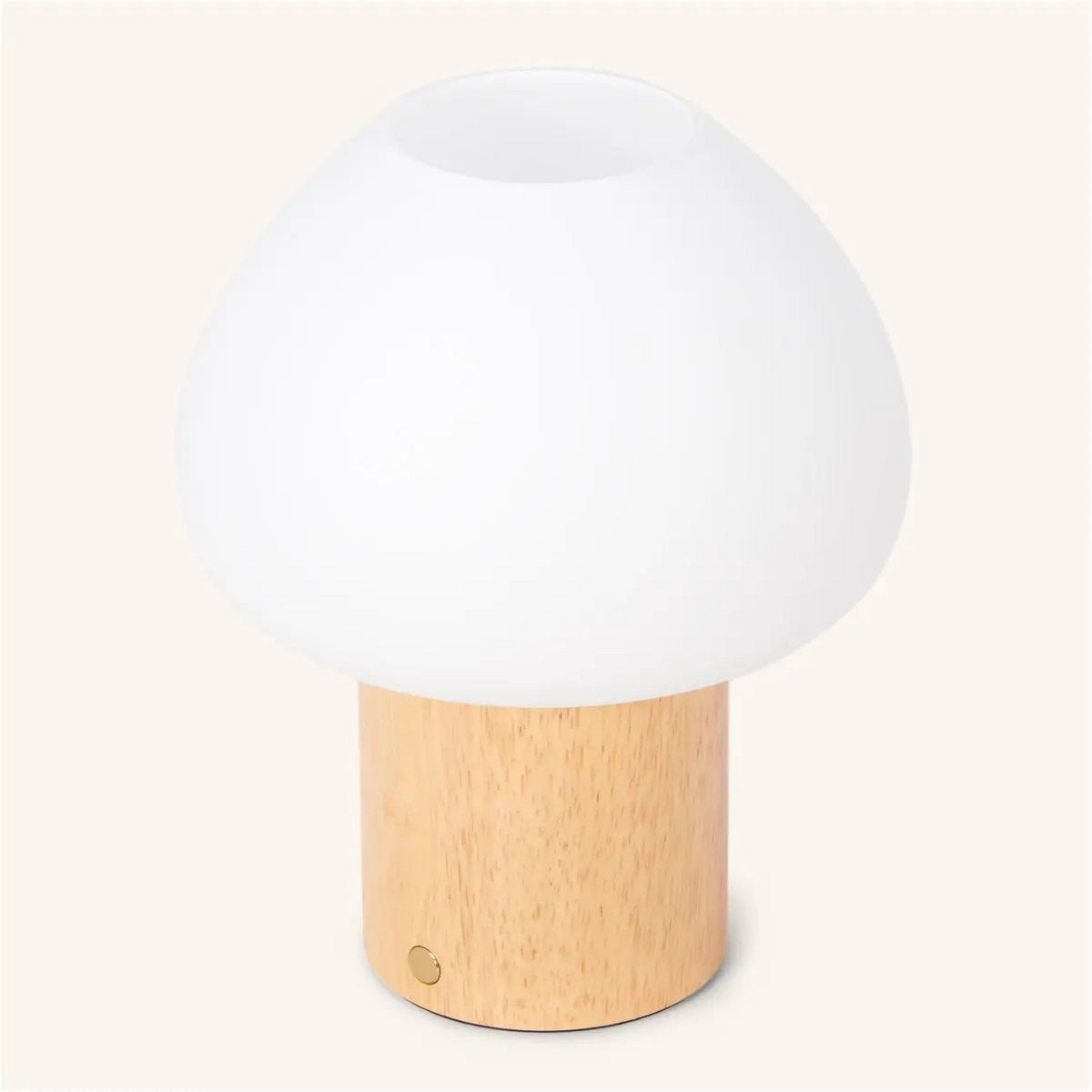 Fynn Light Brown Wooden Lamp | Rechargeable, Dimmable & Stylish