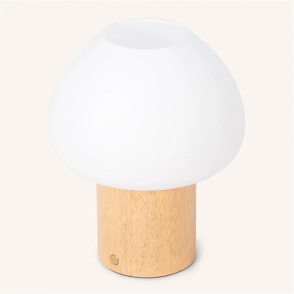 Fynn Light Brown Wooden Lamp | Rechargeable, Dimmable & Stylish