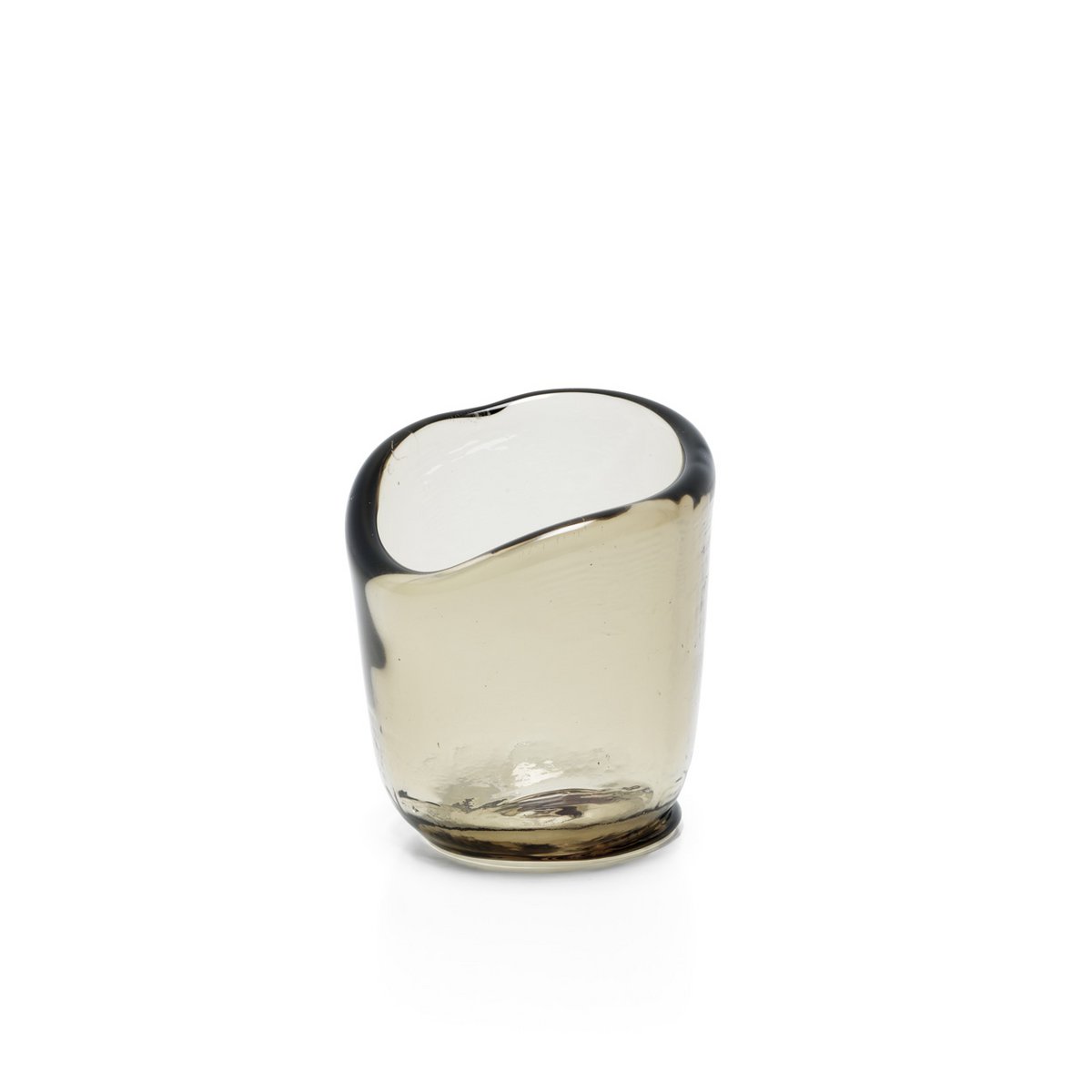 Glass Tea Light Candle Holder – Charcoal Votive, Modern Style - M