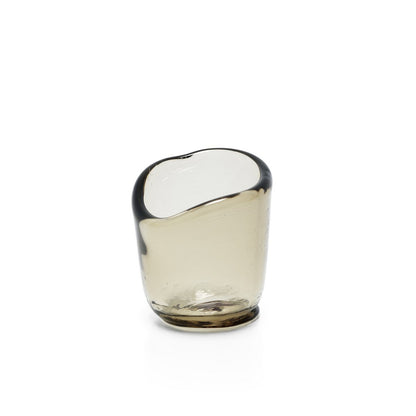 Glass Tea Light Candle Holder – Charcoal Votive, Modern Style - M