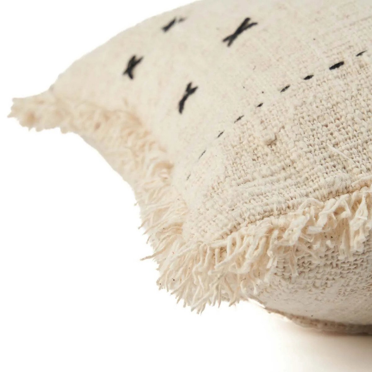 La housse d'oreiller French Kiss - Naturel Noir