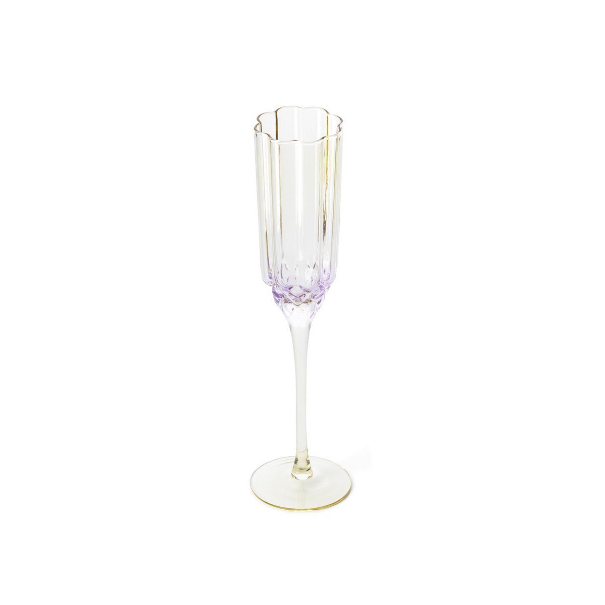 Pink Champagne Flute - Elegant Recycled Glass for Rosé & Cocktails