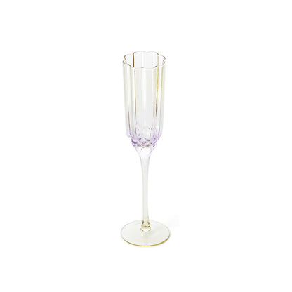 Pink Champagne Flute - Elegant Recycled Glass for Rosé & Cocktails