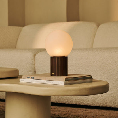 Dark Brown Cordless Table Lamp - Rechargeable, Dimmable & Modular