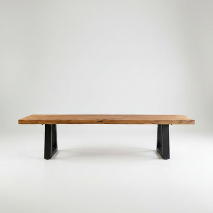 The Bench With Iron Legs - Natural - 280
