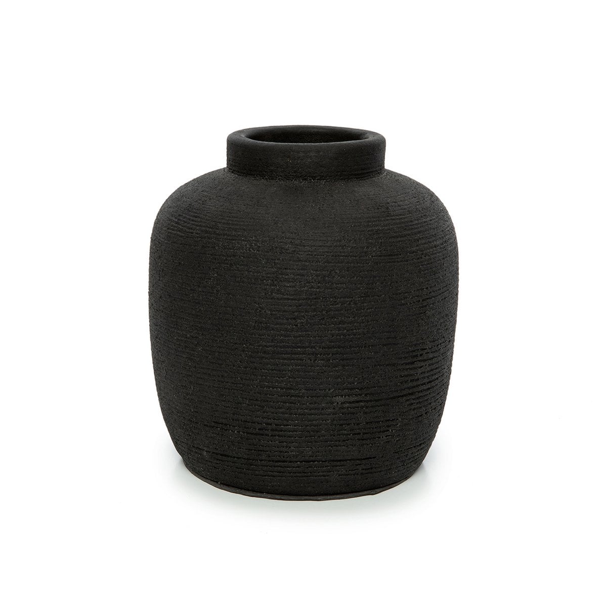 Terracotta Vase - Black Peaky Style Accent Vase - Medium