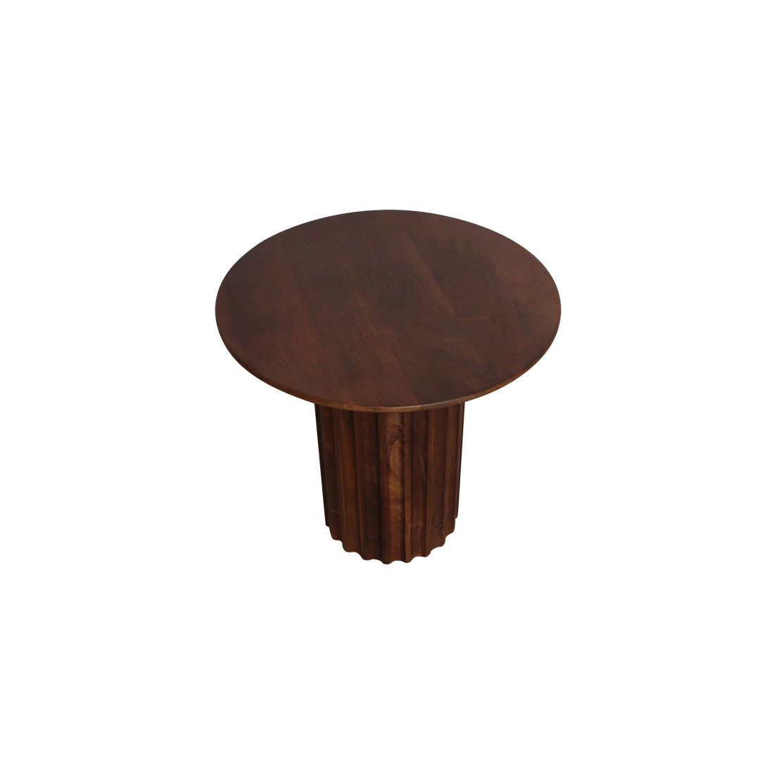 Bullnose side table brown 50 cm