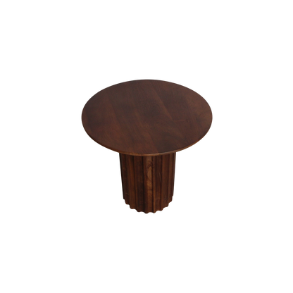 Bullnose side table brown 50 cm