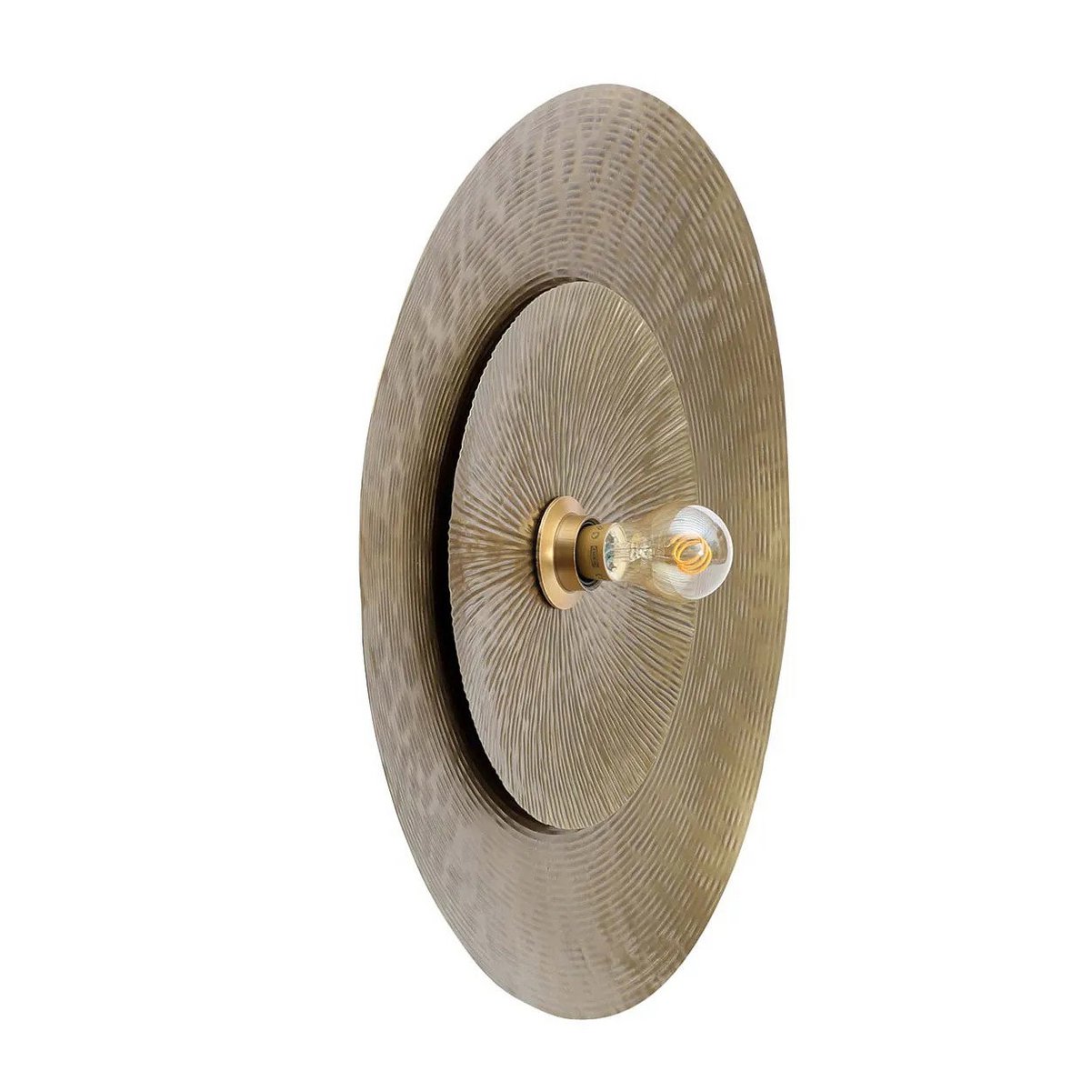 Brass Wall Lamp - Double Full Moon Design