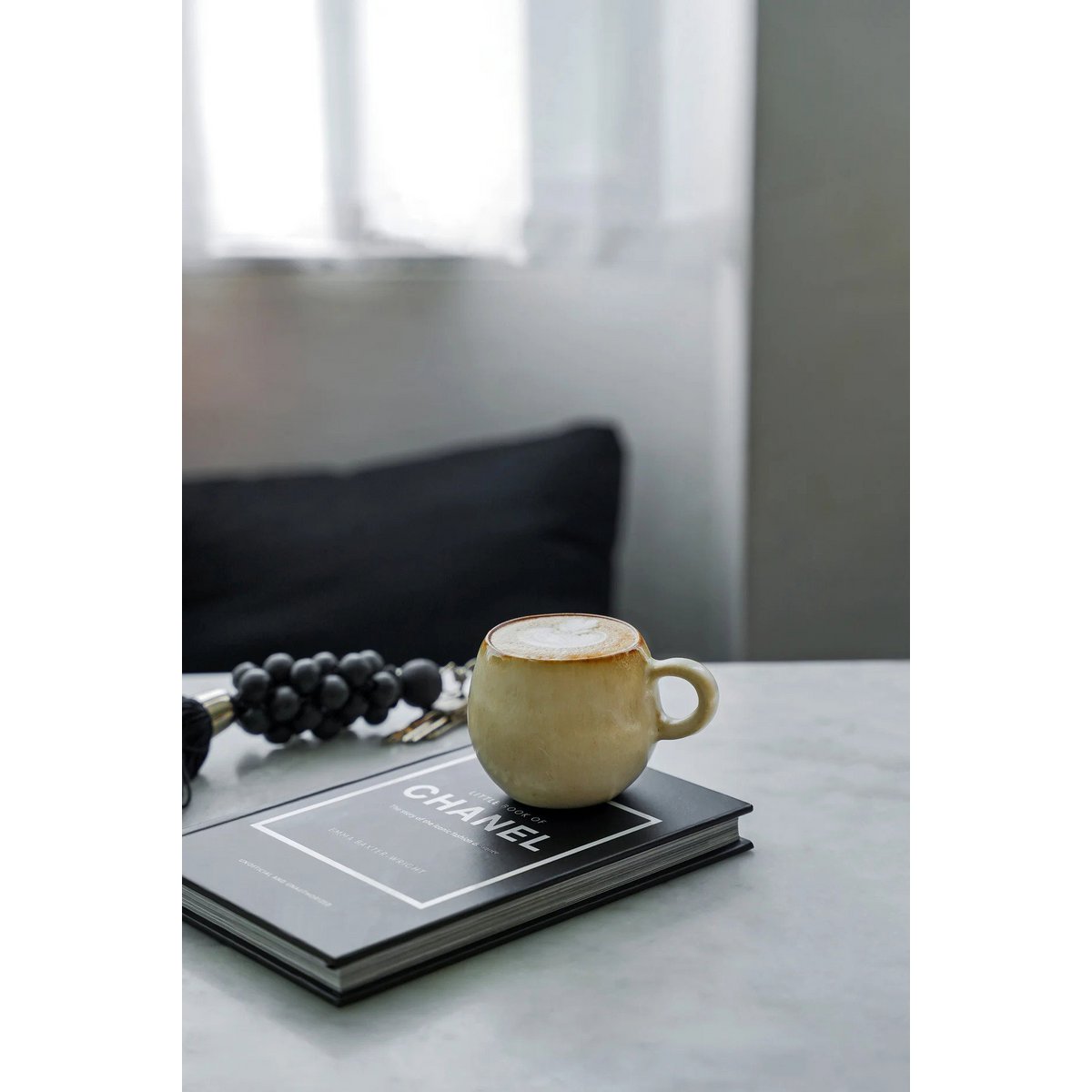Ceramic Espresso Cup - Small Beige Coffee Cup, Handcrafted