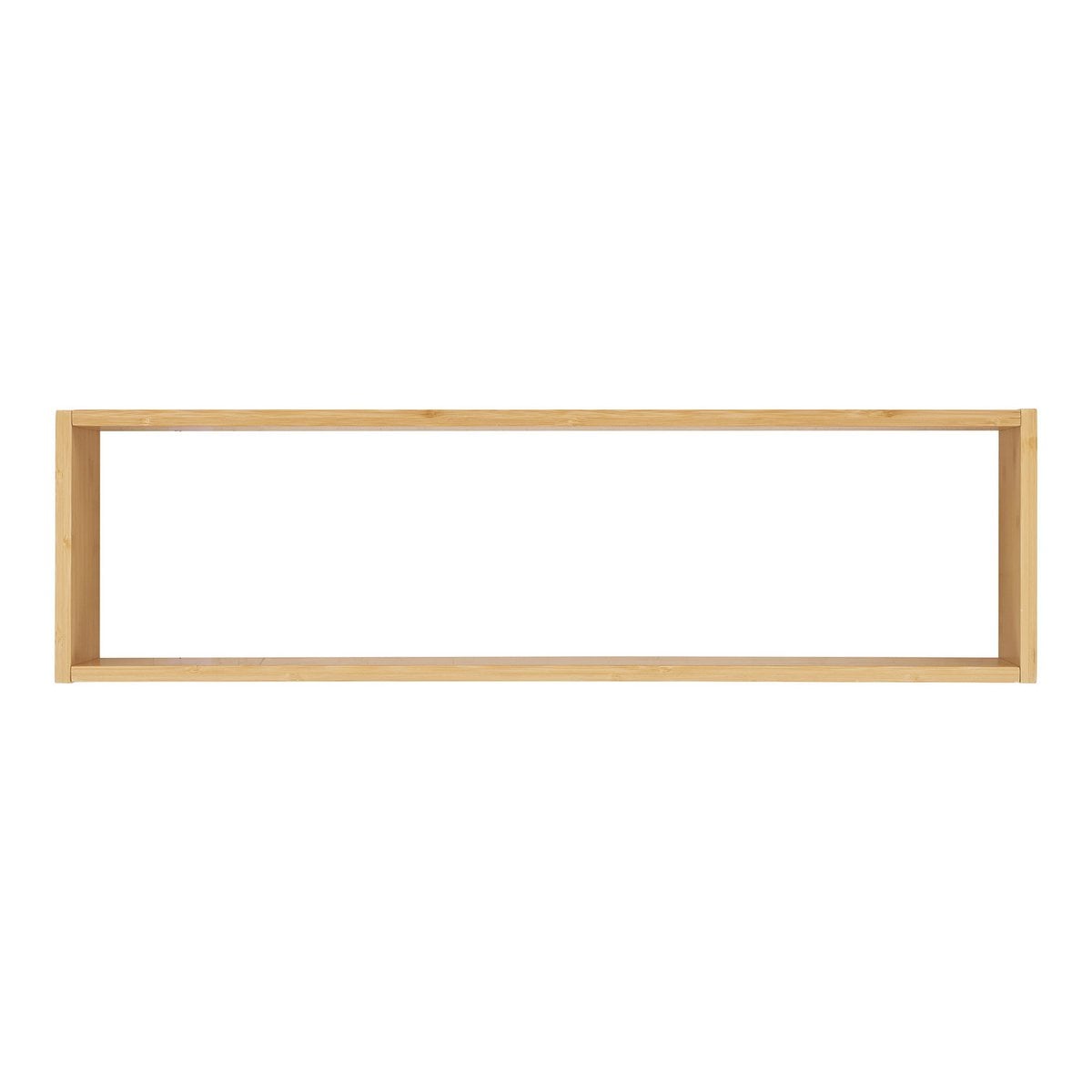 Bamboo Wall Shelf - Natural Wood - 70cm Floating Shelf