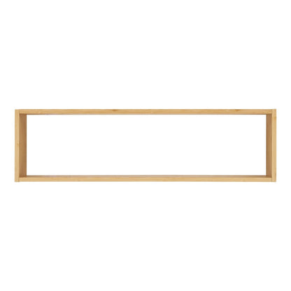 Bamboo Wall Shelf - Natural Wood - 70cm Floating Shelf