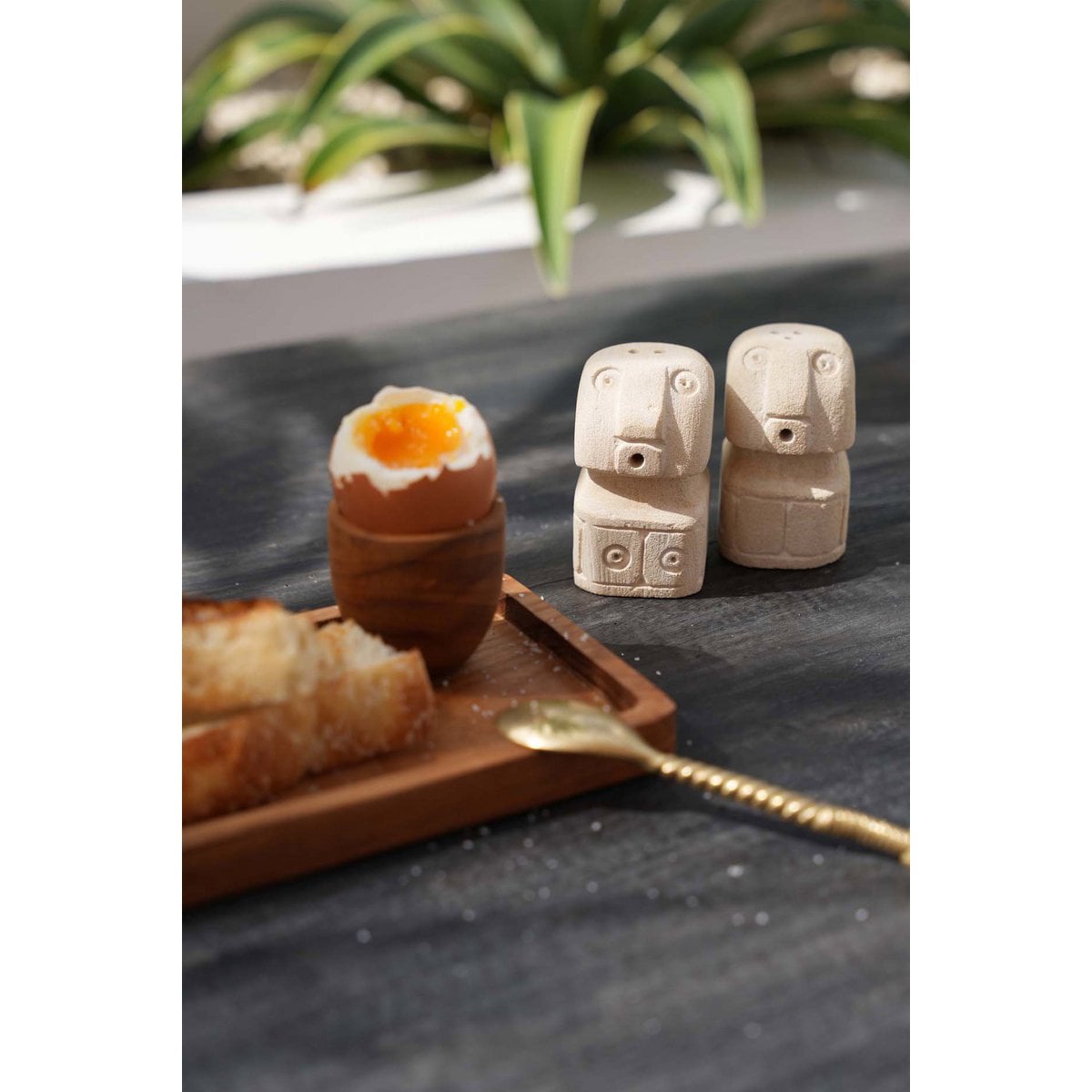 Sandstone Salt & Pepper Shakers - Stone Men Design