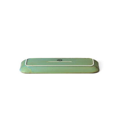Bazar Bizar Living Ceramic Rectangular Plate – Lagoon Finish, Large