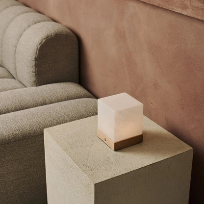 Yce Light Brown Cordless Wooden Lamp | Rechargeable, Dimmable & 100-Hour Battery Life