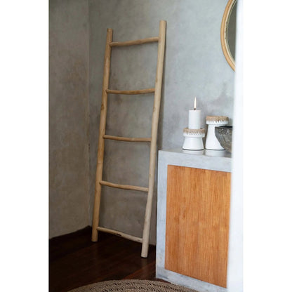 Teak Towel Ladder - Natural Finish - Decorative Display Rack - 165cm