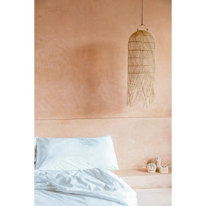 Rattan Pendant Light - The Squid - Natural Woven Hanging Lamp, Medium