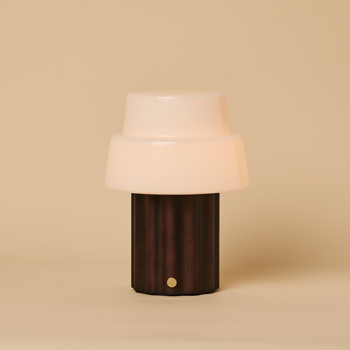Laurent Dark Brown Rechargeable Table Lamp | Up to 100 Hours of Light, Versatile & Wood