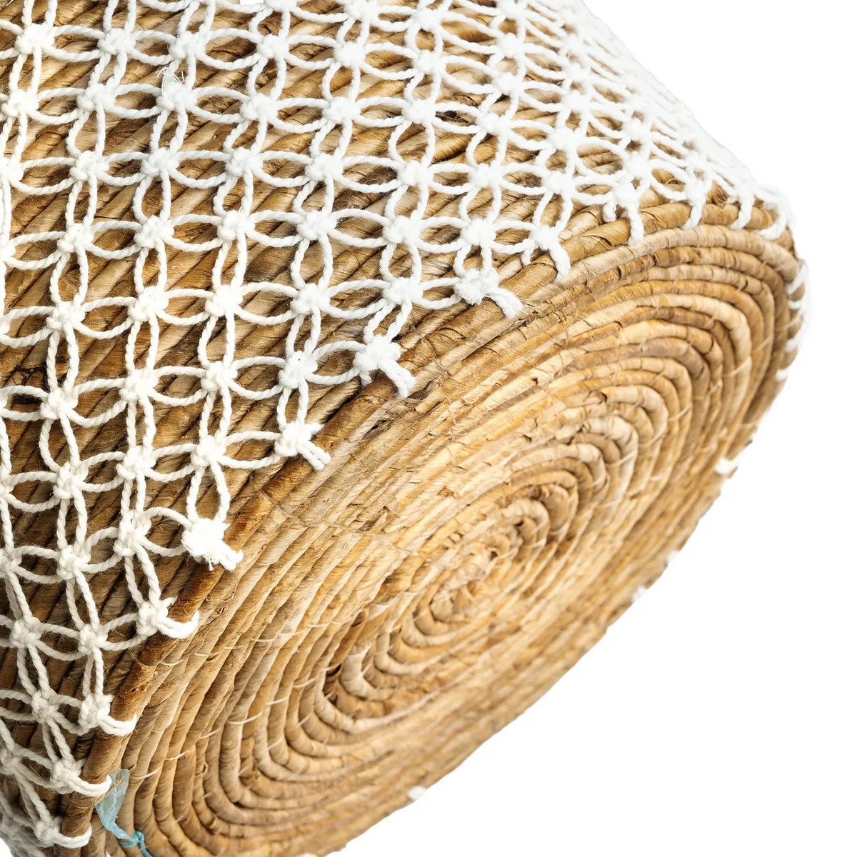 Macramé Basket - Cross Stitched - Medium