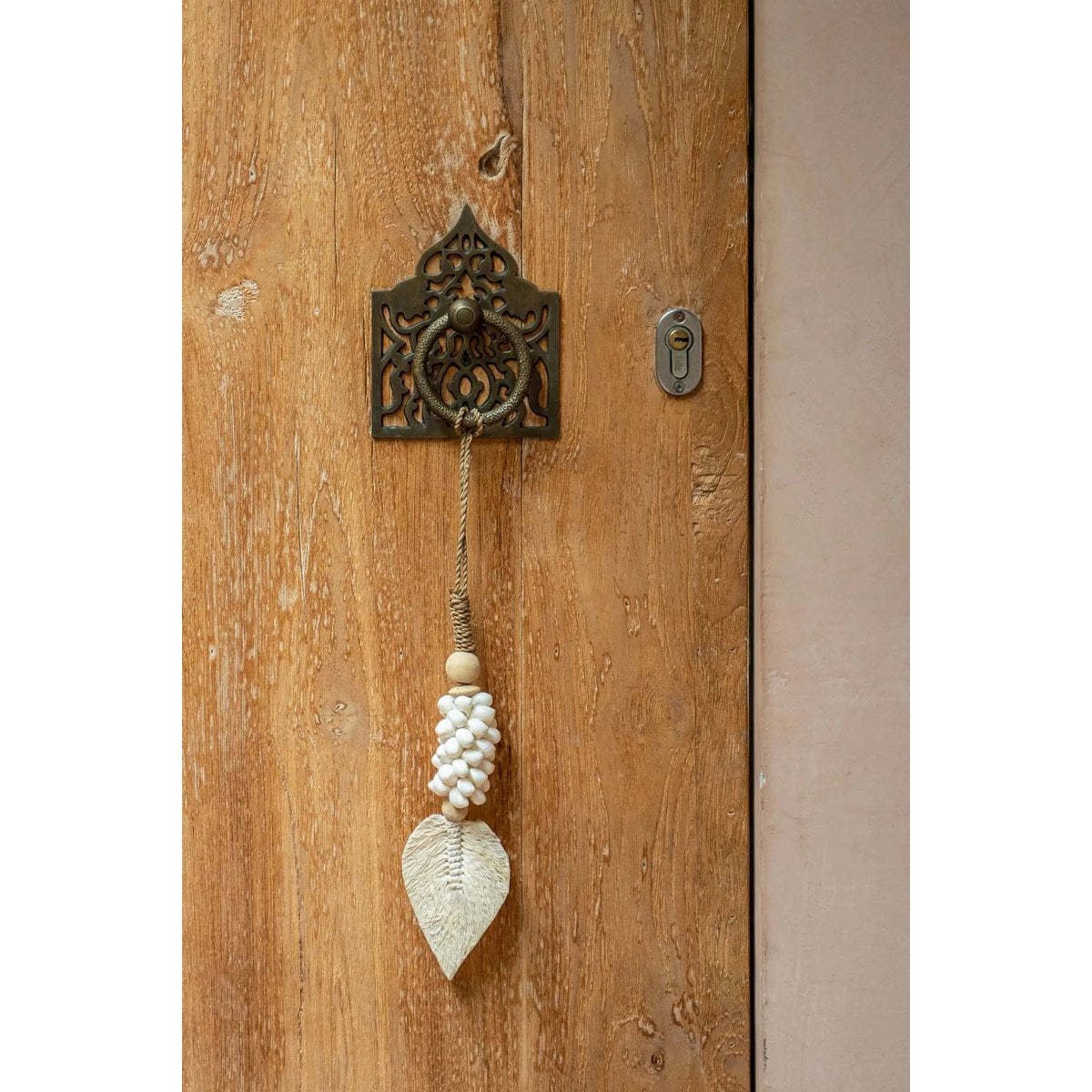 Seashell Tassel Wall Hanging - White Coastal Decor, Handmade in Bali