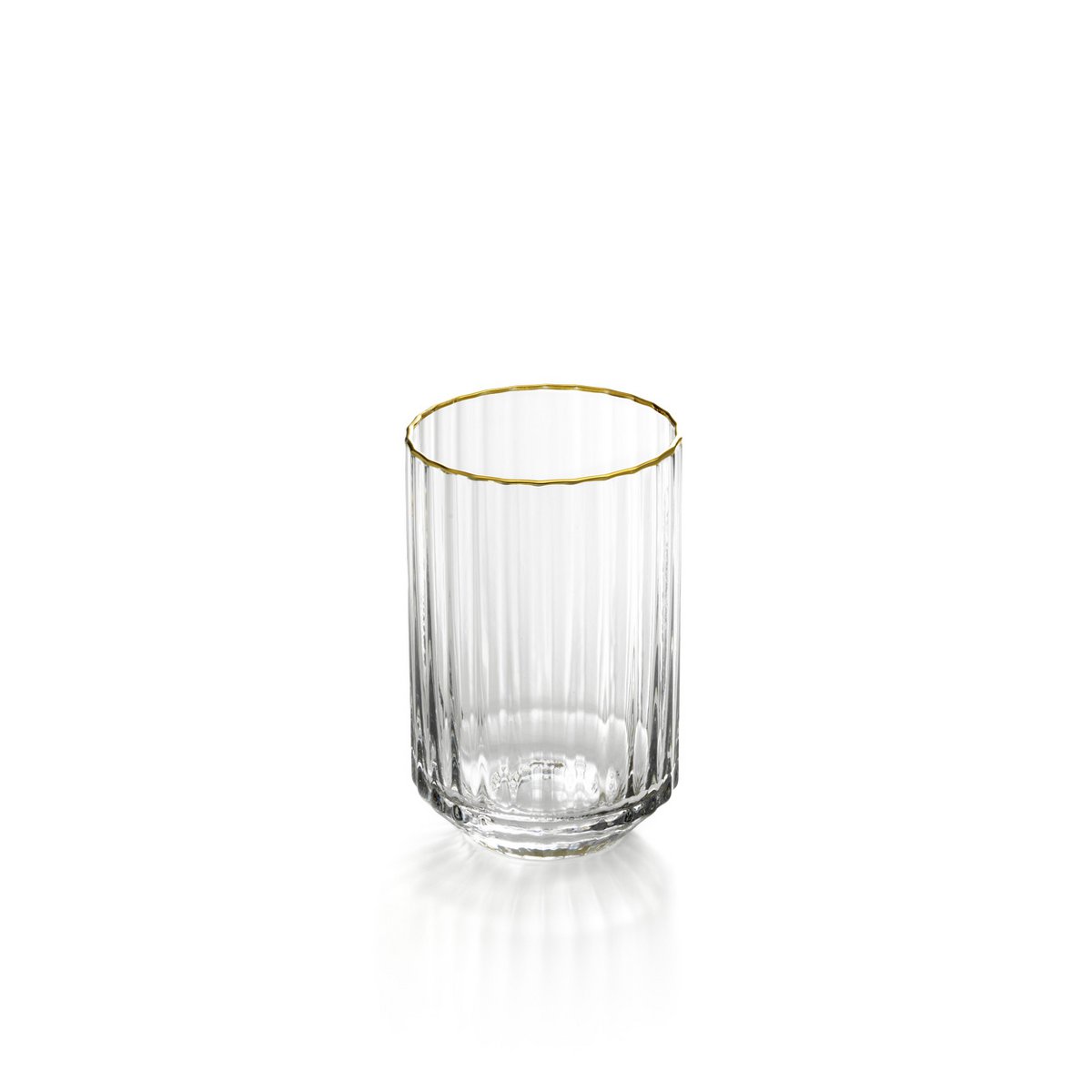 Recycled Glass Tumbler - Golden Rim, Handmade Drinkware
