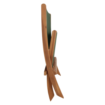 Rope folding lounge chair green