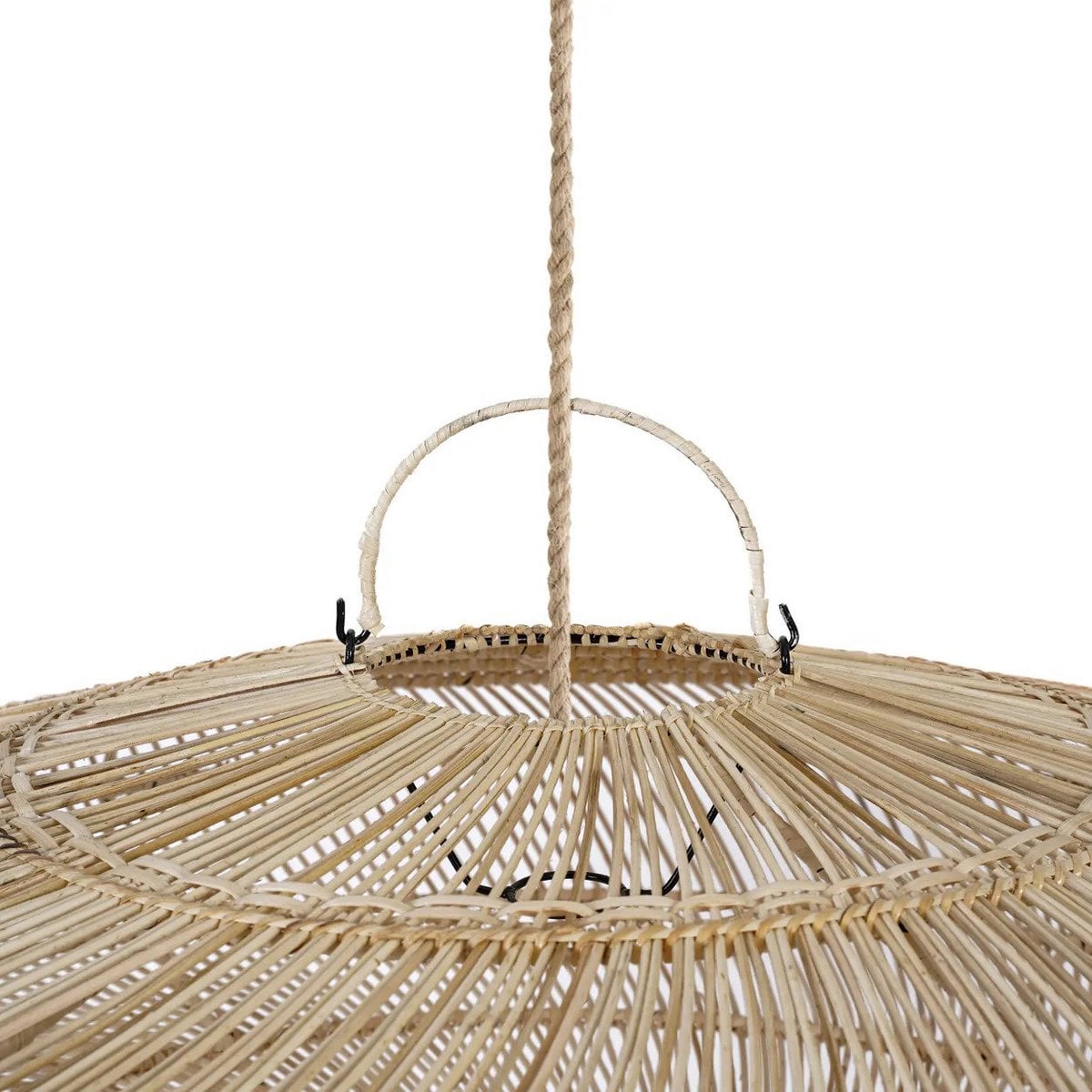 Rattan Pendant Light - Natural Macaron Style, Large