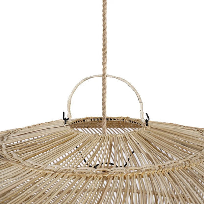 Rattan Pendant Light - Natural Macaron Style, Large