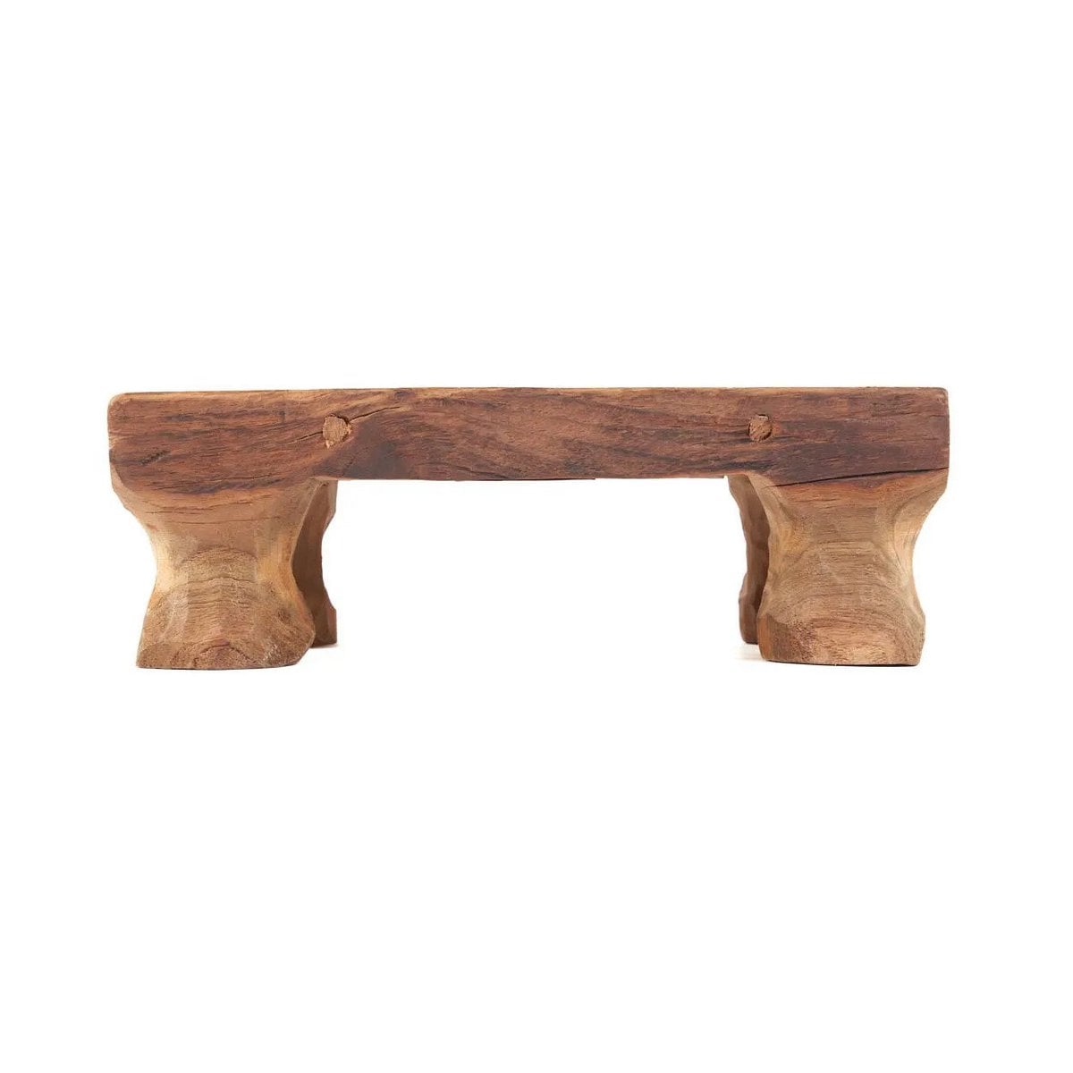 Teak Serving Tray - Natural Wood Snack & Tapas Platter