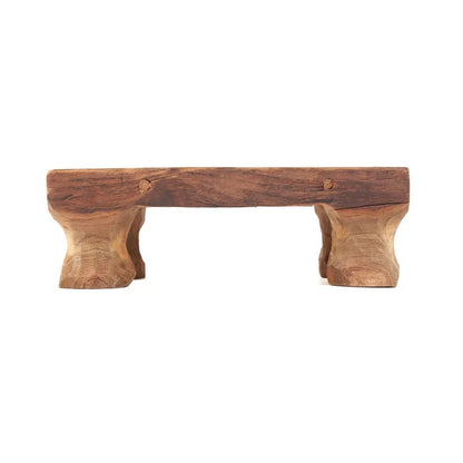 Teak Serving Tray - Natural Wood Snack & Tapas Platter