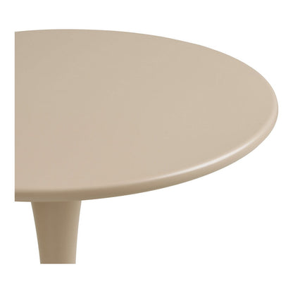 Table bistro Meira, acier, taupe, ø60x72 cm