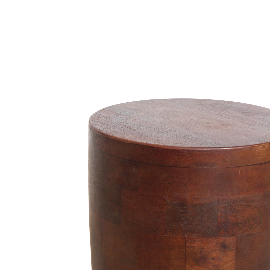 Mango Wood Stool Side Table - Pacific Tuvalu Design