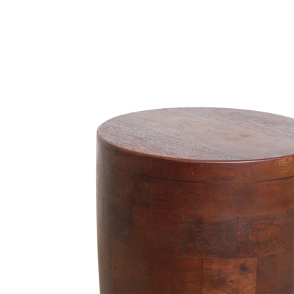 Mango Wood Stool Side Table - Pacific Tuvalu Design