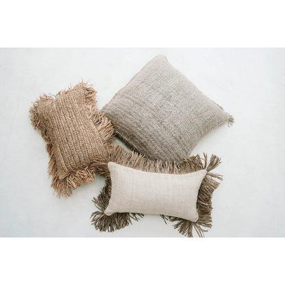 The Raffia Cushion Cover Rectangular - Natural - 30x50