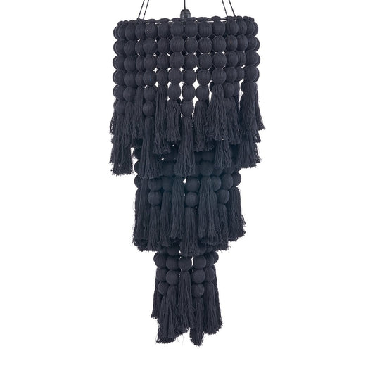 Cotton Chandelier Black XL - The Nomad Handmade Ceiling Light