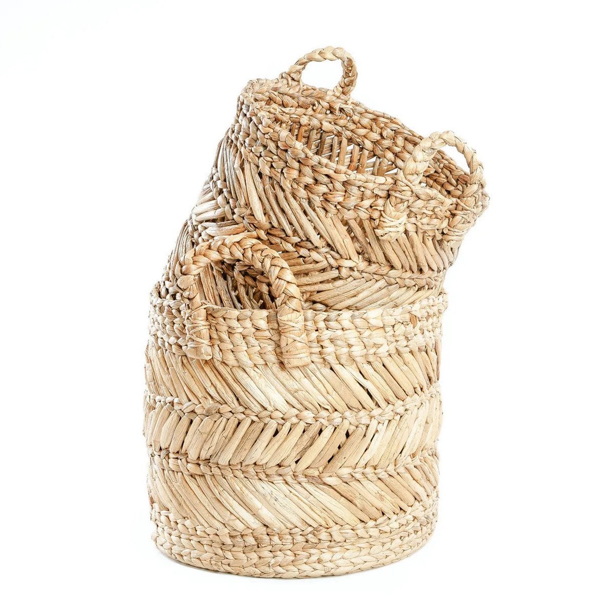Banana Leaf Basket - Large Zigzag Storage Basket
