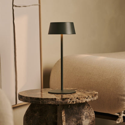 Rechargeable Table Lamp - Olive Green Cordless Dimmable Lamp