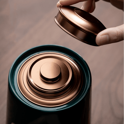 Aesthetic Kitchen Storage Container | Brass Lid | Moisture-proof sealing - JUGLANA