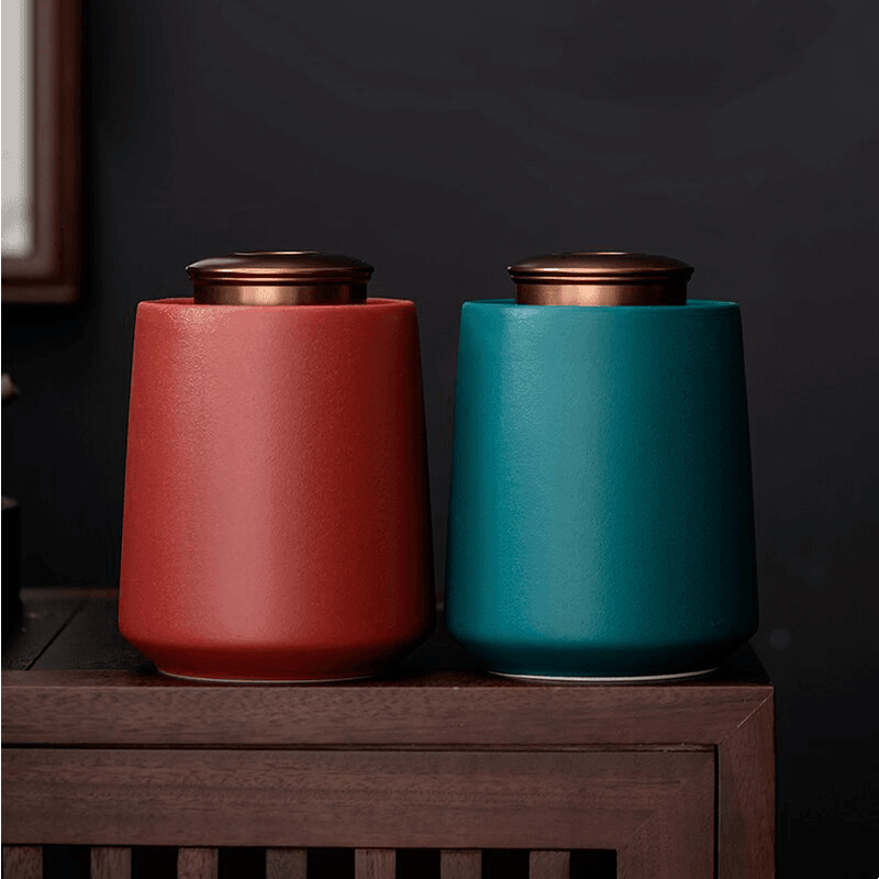 Aesthetic Kitchen Storage Container | Brass Lid | Moisture-proof sealing - JUGLANA