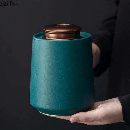 Aesthetic Kitchen Storage Container | Brass Lid | Moisture-proof sealing - JUGLANA