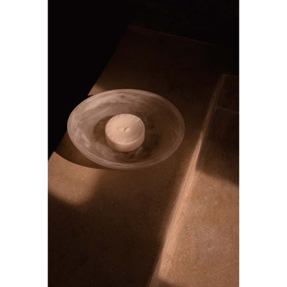 Resin Organic Bowl – Pink and White Decorative Serving Bowl