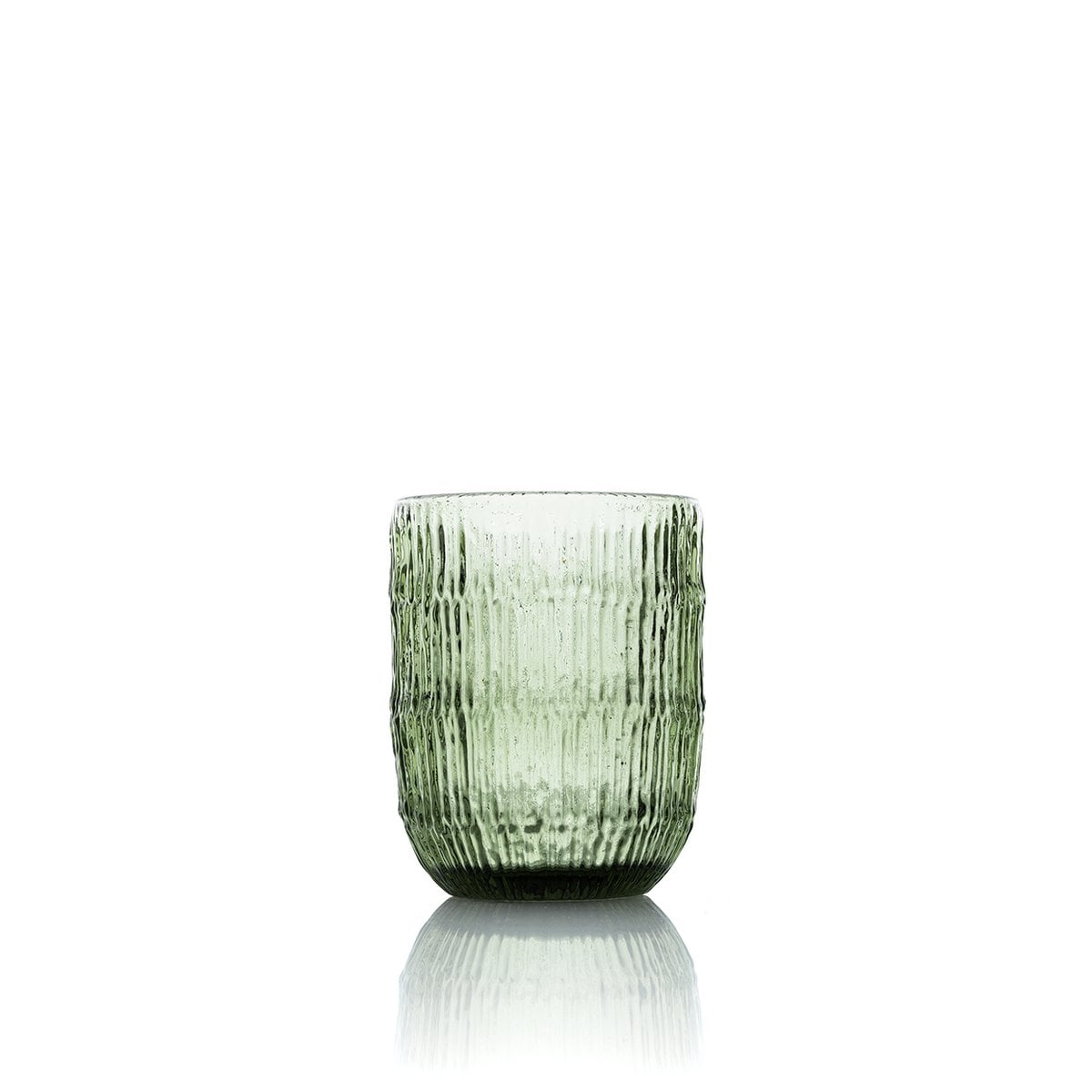 Green Ripple Glass - Unique Water Glass