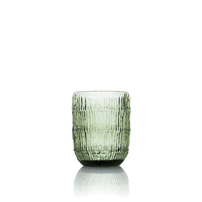 Green Ripple Glass - Unique Water Glass