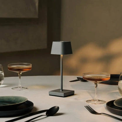 Sarphati Mini Mouse Grey Cordless Table Lamp | Rechargeable via Charging Station & 3 Light Modes