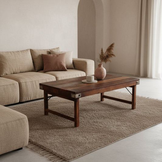 Recycled Wood Coffee Table Foldable - Sustainable Design