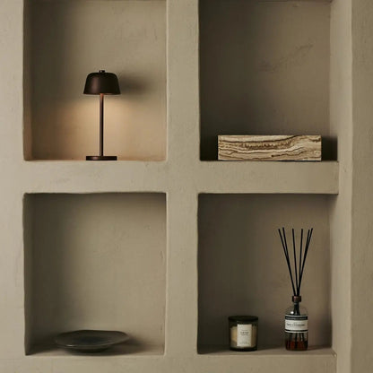 Espresso Brown Rechargeable Table Lamp | Cordless & Stylish Lighting