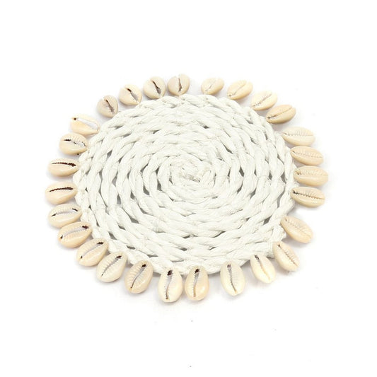 The Seagrass Shell Coaster - White