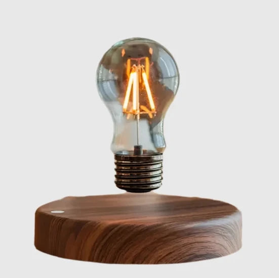 Floating Bulb Lamp | Natural Wood Socket